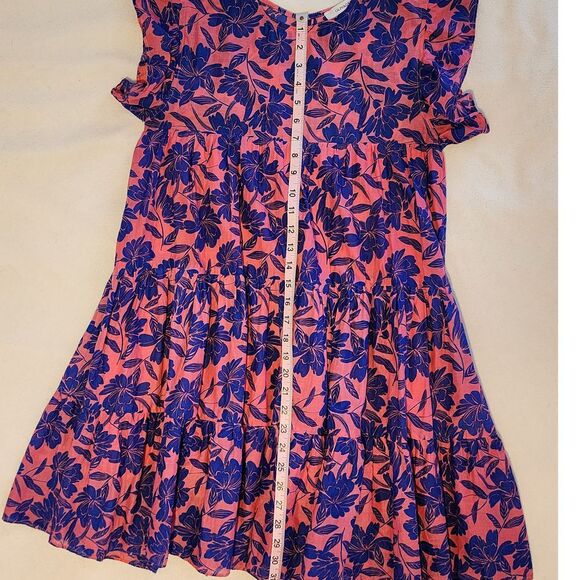 Olivaceous Floral Print Flutter Sleeve Summer Dress Size S - Picture 7 of 8
